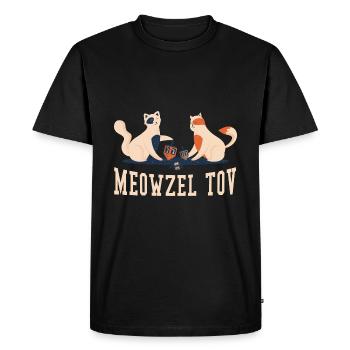 Mazel Tov Chats Juifs de Noël Juif Hanoukka - T-shirt Premium bio Homme - noir - Devant - Nico (187cm)
