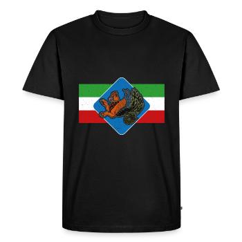 Faravahar Zoroastrianism Simurgh Persia - Men's Premium Organic T-Shirt - black - Front - Nico (187cm)