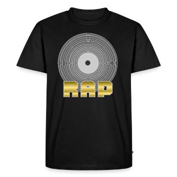 RAP LP - T-shirt Premium bio Homme - noir - Devant - Nico (187cm)