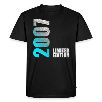 17ème anniversaire garçon fille 17 ans 2007 - T-shirt Premium bio Homme - noir - Devant - Nico (187cm)