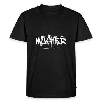 musher - T-shirt Premium bio Homme - noir - Devant - Nico (187cm)