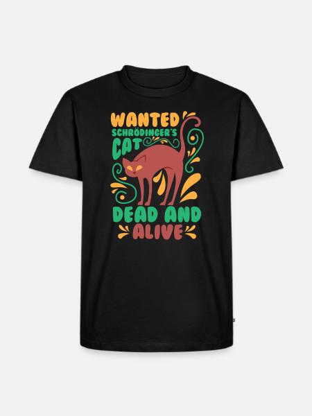 Schrödingers Katze T-Shirt - Katzen TShirt Physik - Männer Premium Bio T-Shirt - Schwarz