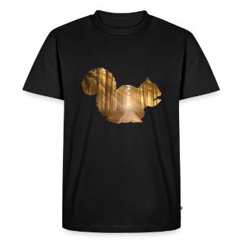 Squirrel forest - Men's Premium Organic T-Shirt - black - Front - Nico (187cm)