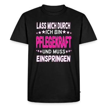 Nurse funny saying nurse geriatric care - Men's Premium Organic T-Shirt - black - Front - Nico (187cm)