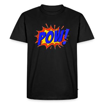 POW Comic Pow ! - T-shirt Premium bio Homme - noir - Devant - Nico (187cm)