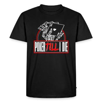Poker jeu de poker joueur de poker cartes de poker poker - T-shirt Premium bio Homme - noir - Devant - Nico (187cm)