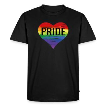 Gay pride - T-shirt Premium bio Homme - noir - Devant - Nico (187cm)