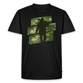 Hunter camouflage - Men's Premium Organic T-Shirt - black - Front - Nico (187cm)
