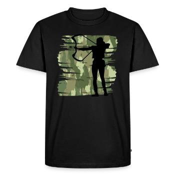 Archer - Men's Premium Organic T-Shirt - black - Front - Nico (187cm)