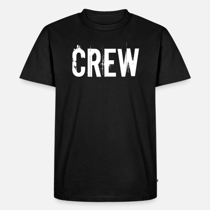 Crew - Männer Premium Bio T-Shirt - Schwarz