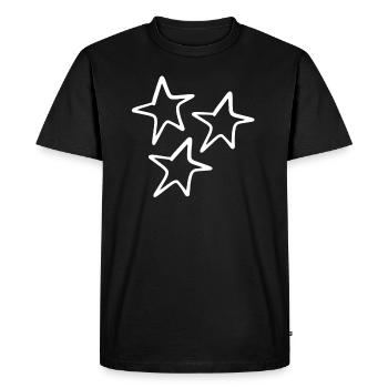Étoiles - T-shirt Premium bio Homme - noir - Devant - Nico (187cm)