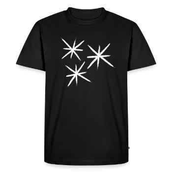 Étoiles - T-shirt Premium bio Homme - noir - Devant - Nico (187cm)