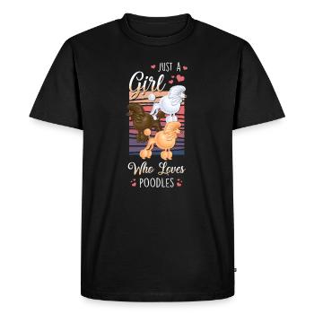 Poodle Saying - Men's Premium Organic T-Shirt - black - Front - Nico (187cm)