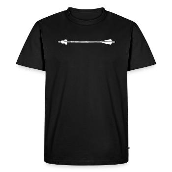 La Flèche - T-shirt Premium bio Homme - noir - Devant - Nico (187cm)
