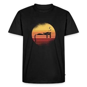 Black cat - Men's Premium Organic T-Shirt - black - Front - Nico (187cm)