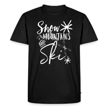 Ski mountain snow - Men's Premium Organic T-Shirt - black - Front - Nico (187cm)