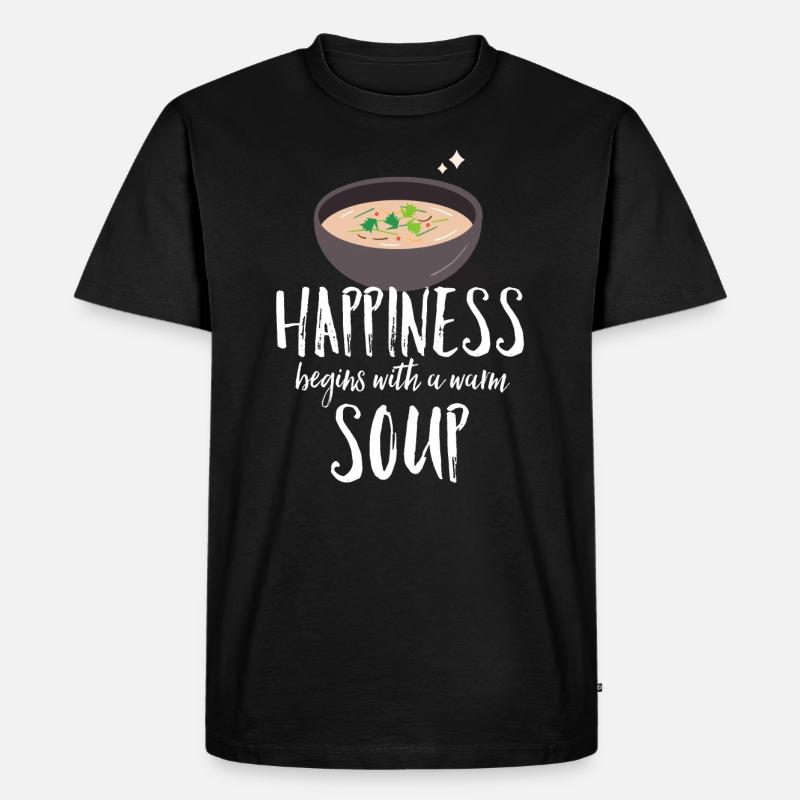 Suppe - Männer Premium Bio T-Shirt - Schwarz