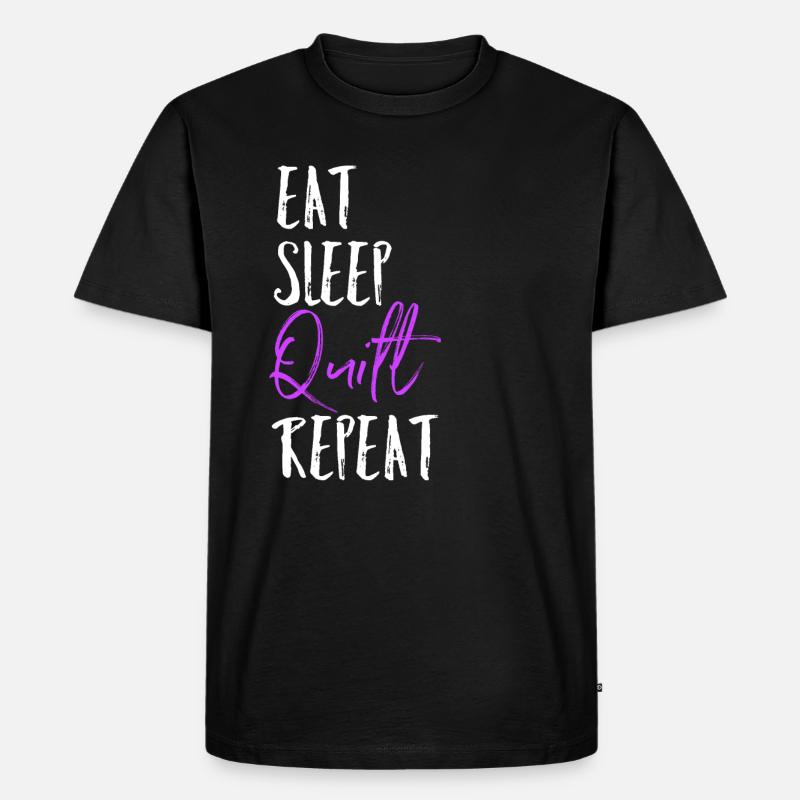 Quilt - Männer Premium Bio T-Shirt - Schwarz