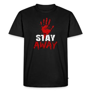 Stay away - T-shirt Premium bio Homme - noir - Devant - Nico (187cm)