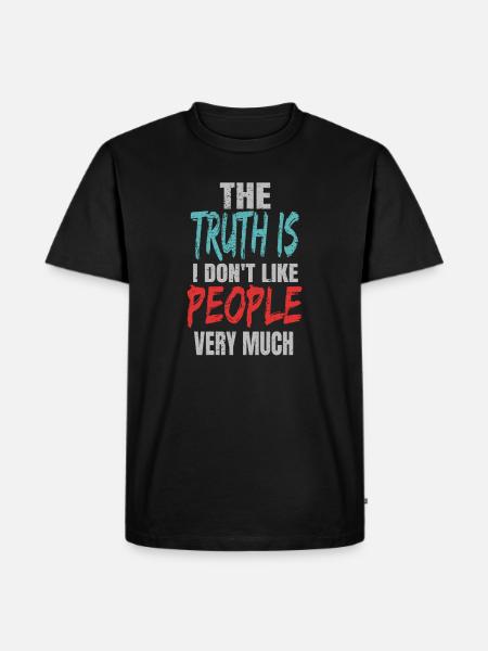 I hate people - Men's Premium Organic T-Shirt - black