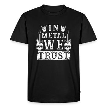 In Metal nous faisons confiance - T-shirt Premium bio Homme - noir - Devant - Nico (187cm)