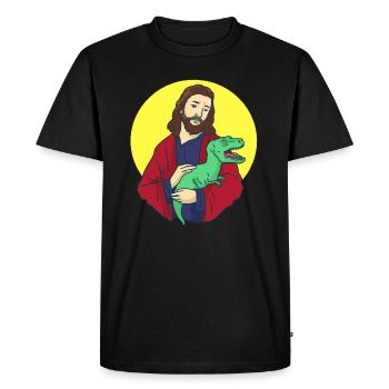 Jésus Christ - T-shirt Premium bio Homme - noir - Devant - Nico (187cm)