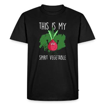 Dire de betterave - T-shirt Premium bio Homme - noir - Devant - Nico (187cm)
