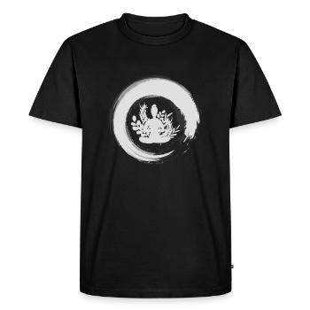 Bouddhisme Zen Circle - T-shirt Premium bio Homme - noir - Devant - Nico (187cm)