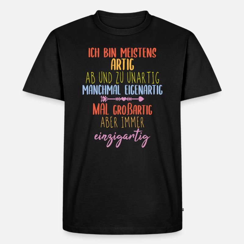 Einzigartig Spruch - Männer Premium Bio T-Shirt - Schwarz