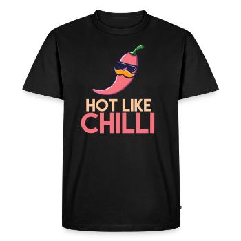 Chaud comme le piment - T-shirt Premium bio Homme - noir - Devant - Nico (187cm)
