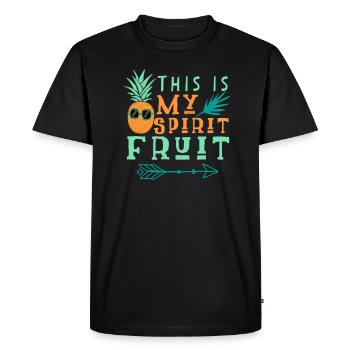 Pineapple saying funny - Men's Premium Organic T-Shirt - black - Front - Nico (187cm)