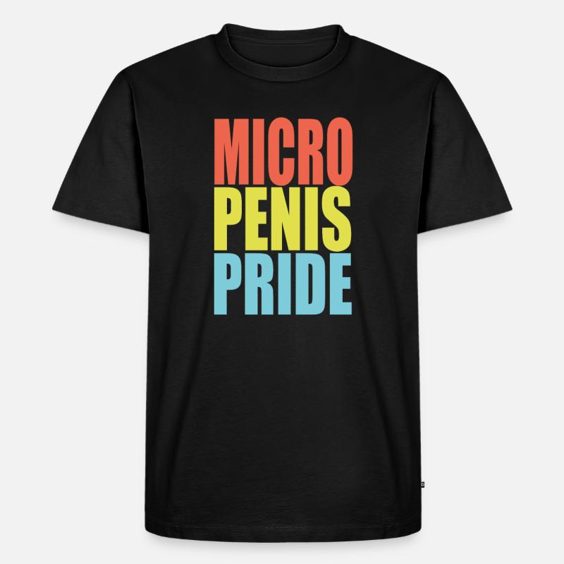 Orgoglio del pene micro - Maglietta ecologica premium da uomo - nero