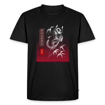 Japon art animal - T-shirt Premium bio Homme - noir - Devant - Nico (187cm)