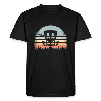Disc Golf Retro - T-shirt Premium bio Homme - noir - Devant - Nico (187cm)