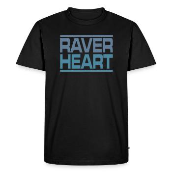 Raver rave techno - Men's Premium Organic T-Shirt - black - Front - Nico (187cm)
