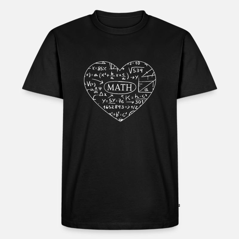 Math math love mathematicians - Men's Premium Organic T-Shirt - black