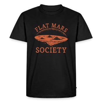Flat Mars Society - Men's Premium Organic T-Shirt - black - Front - Nico (187cm)