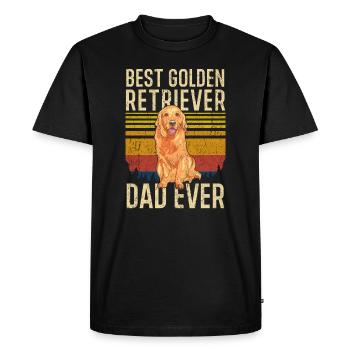 Retriever Dad Best Golden Retriever Dad ever - Men's Premium Organic T-Shirt - black - Front - Nico (187cm)