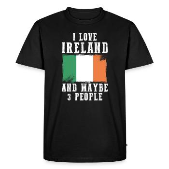 Irlande Drapeau Irlandais Irlandais Drôles de phrases - T-shirt Premium bio Homme - noir - Devant - Nico (187cm)
