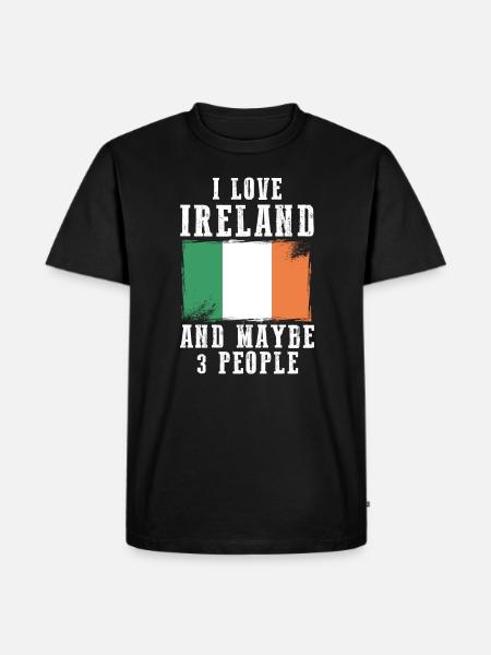 Irland flag Irske irske morsomme ordtak - Premium økologisk T-skjorte for menn - svart