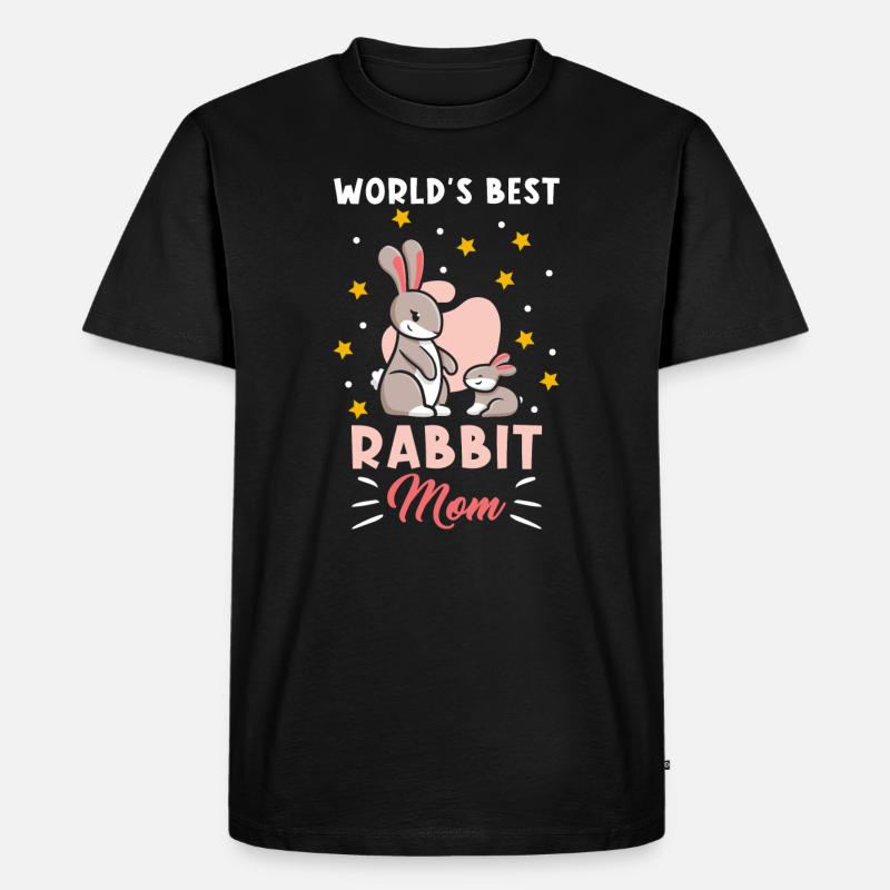 Hasen Mama - Männer Premium Bio T-Shirt - Schwarz