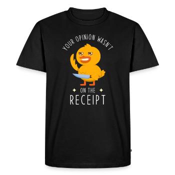 Cook Gift Funny Saying Chefs - Men's Premium Organic T-Shirt - black - Front - Nico (187cm)