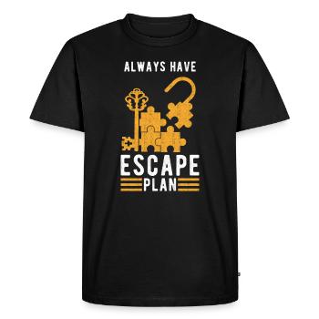 Escape Room - Men's Premium Organic T-Shirt - black - Front - Nico (187cm)