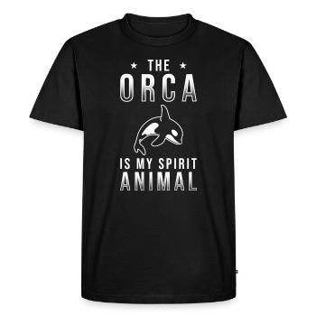 Orca Killerwal Spirit Animal - T-shirt Premium bio Homme - noir - Devant - Nico (187cm)