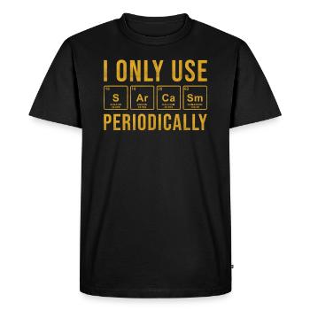 Sarcasme Tableau périodique - T-shirt Premium bio Homme - noir - Devant - Nico (187cm)