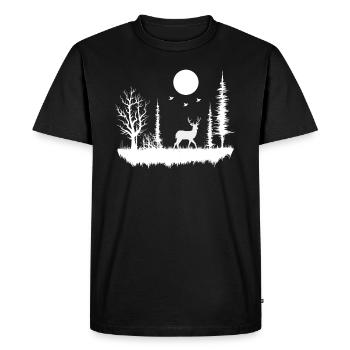 forêt nature nature nature - T-shirt Premium bio Homme - noir - Devant - Nico (187cm)