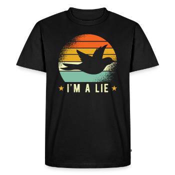 Birds Lie Meme - T-shirt Premium bio Homme - noir - Devant - Nico (187cm)