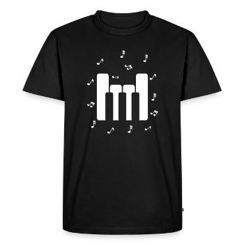 Piano drôle piano - T-shirt Premium bio Homme - noir - Devant - Nico (187cm)