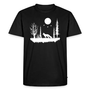 forêt nature nature nature - T-shirt Premium bio Homme - noir - Devant - Nico (187cm)