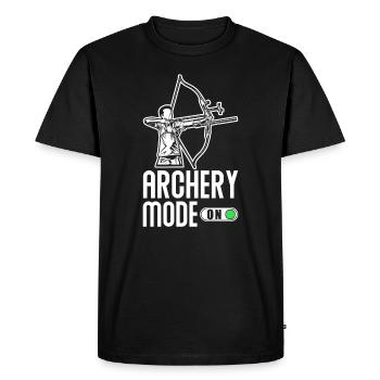 Tir à l’arc Sort drôle - T-shirt Premium bio Homme - noir - Devant - Nico (187cm)